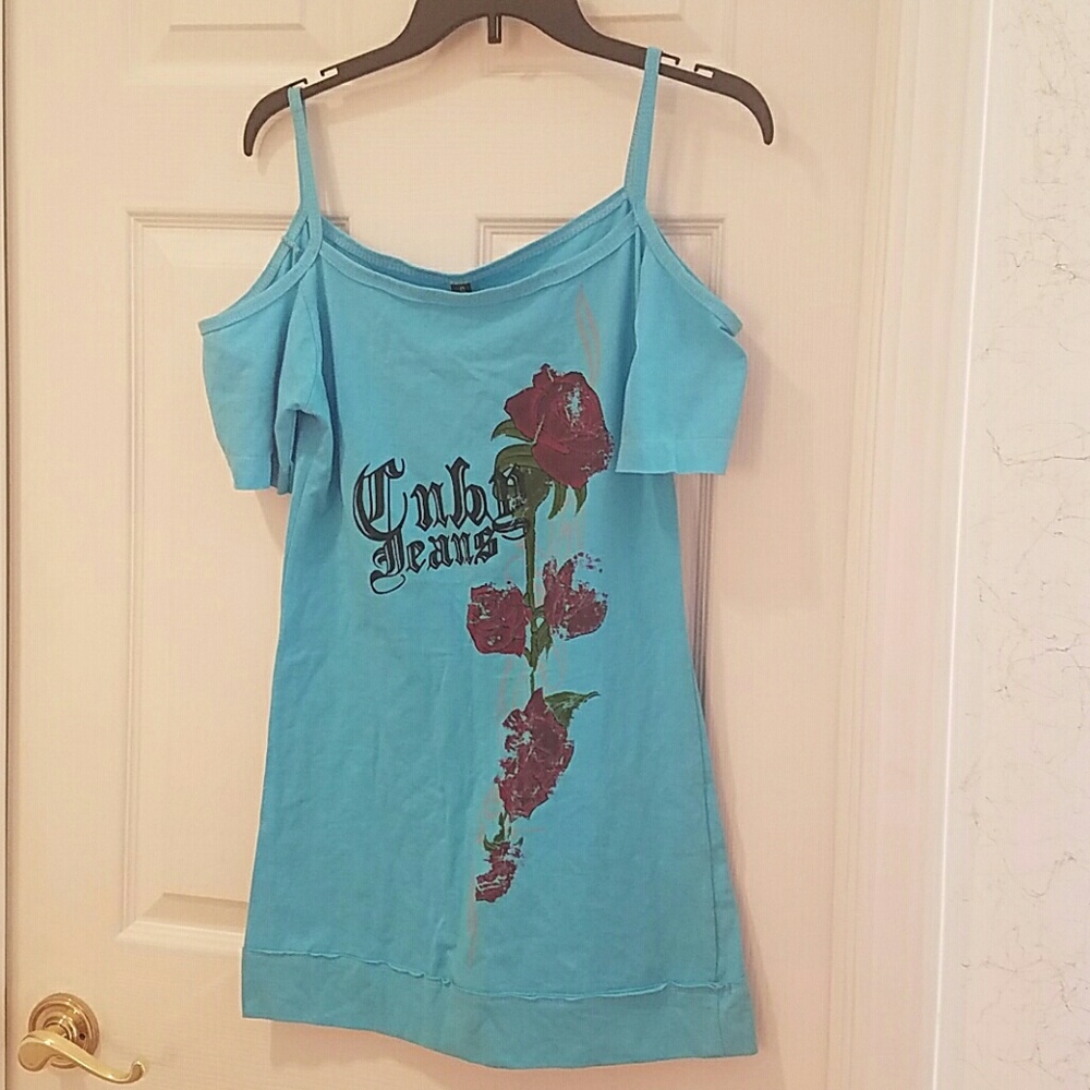 Teal Blue Top